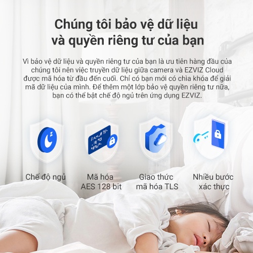Camera WI-FI EZVIZ C1HC 1080p, Trong Nhà, Đàm Thoại 2 Chiều, Phát Hiện Chuyển Đồng