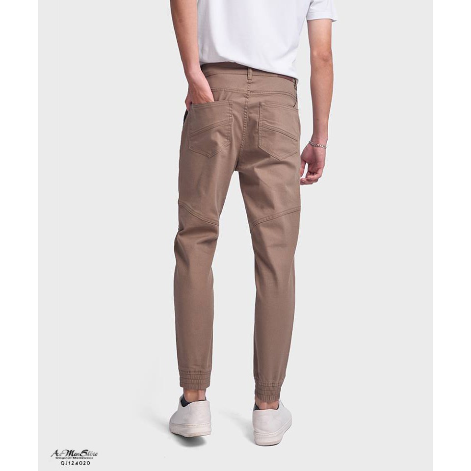 Quần jean nam jogger Routine phối khóa đầu gối