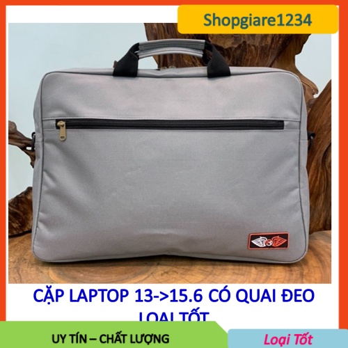 CẶP LAPTOP LOẠI TỐT XÁM _ Cặp Laptop 13->15.6 inch Hàn Quốc. Chất Đẹp Dày Dặn- Thích Hợp Cho Dân Văn Phòng