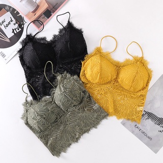 Áo Bra Nữ 2 Dây Ren Lá Dáng Lửng 9936