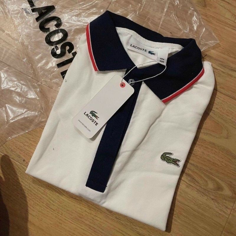 Áo Polo Trắng Cá Sấu Cổ Than Viền Đỏ dành cho Nữ_Tổng Kho Thu Nguyễn | BigBuy360 - bigbuy360.vn