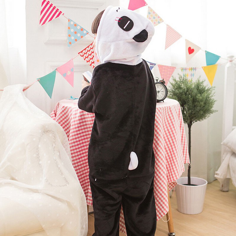Bộ đồ ngủ hóa trang gấu trúc anime Kigurumi dùng trong các bữa tiệc Halloween dành cho nam và nữ và trẻ em