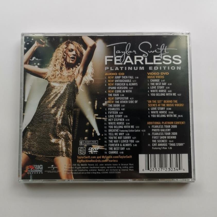 【TS】Premium Taylor Swift Fearless Platinum Edition Premium Đĩa CD + DVD Tuyển Tập Những Bài Hát Của