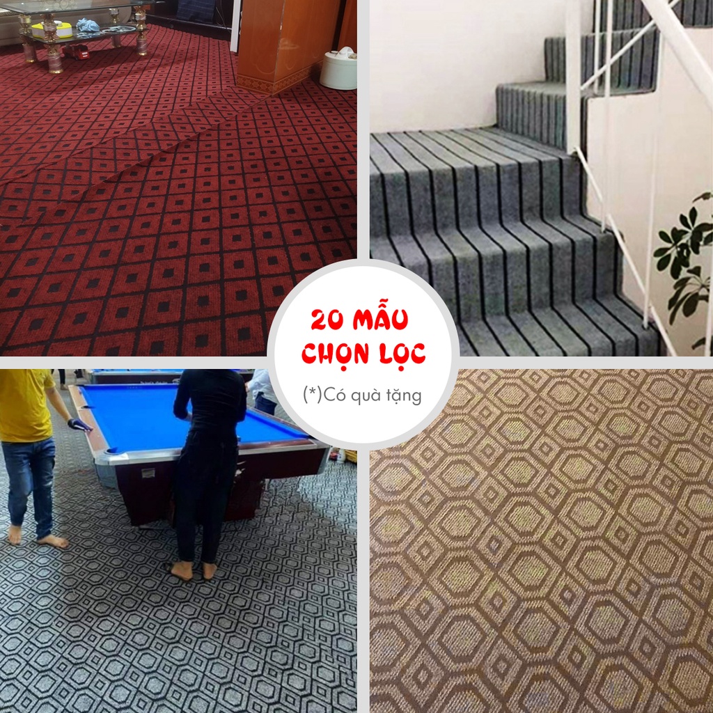 Thảm nỉ trải sàn dày 5mm lót nền phòng khách phòng ngủ văn phòng hội nghị sự kiện