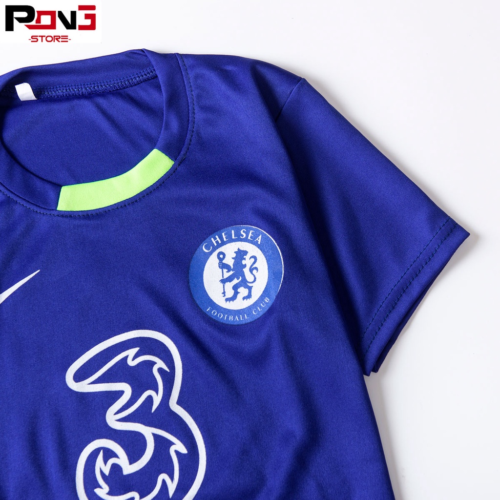 Bộ quần áo bóng đá trẻ em nam,nữ CLB Chelsea chất thun lạnh  cho các bé từ 2 đến 15 tuổi  của Pong__store
