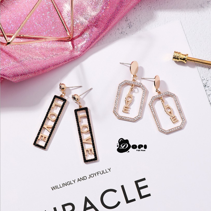 Bông tai hình học cá tính