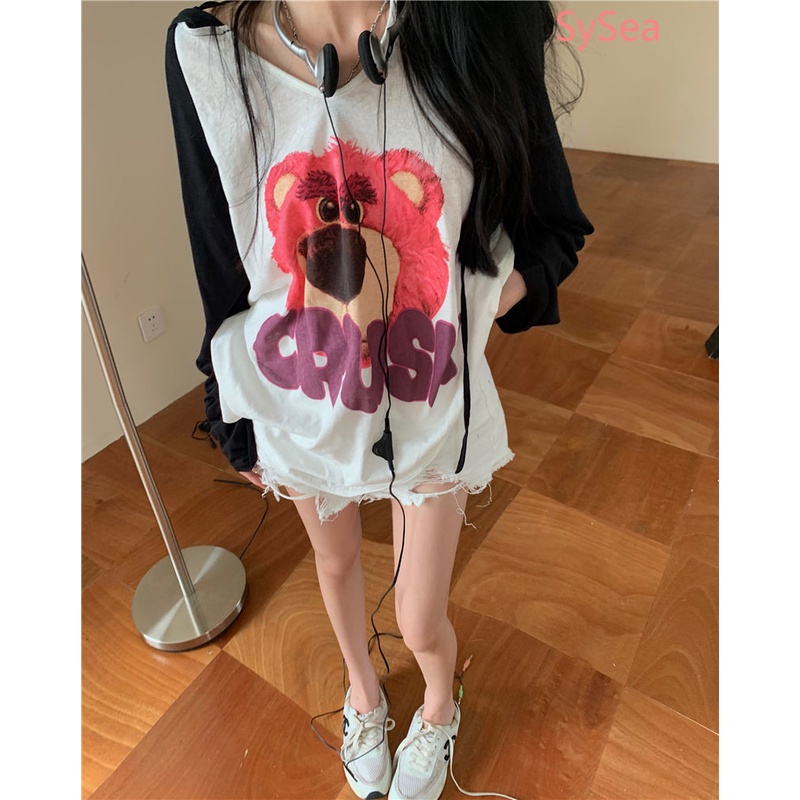 Áo In Họa Tiết Thời Trang Mùa Hè Hàn Quốc Cho Nữ