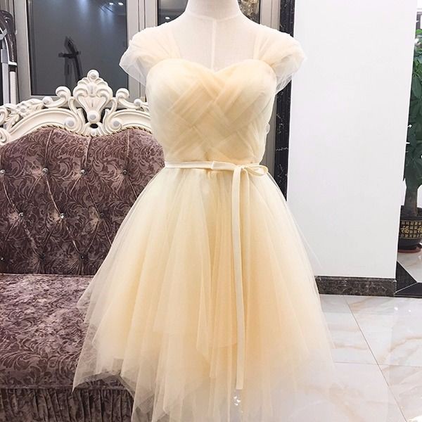 đẹp khuyến mãiSmall dress Váy đầm xòe mới 2021 chị em phù dâu dự tiệc sinh nhật cưới