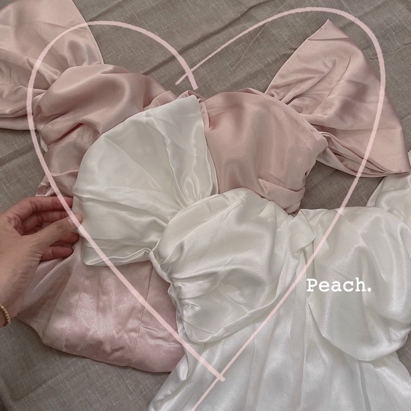 🦋Áo Phi Bóng Xoắn Ngực Rớt Vai Siêu Xinh🦋