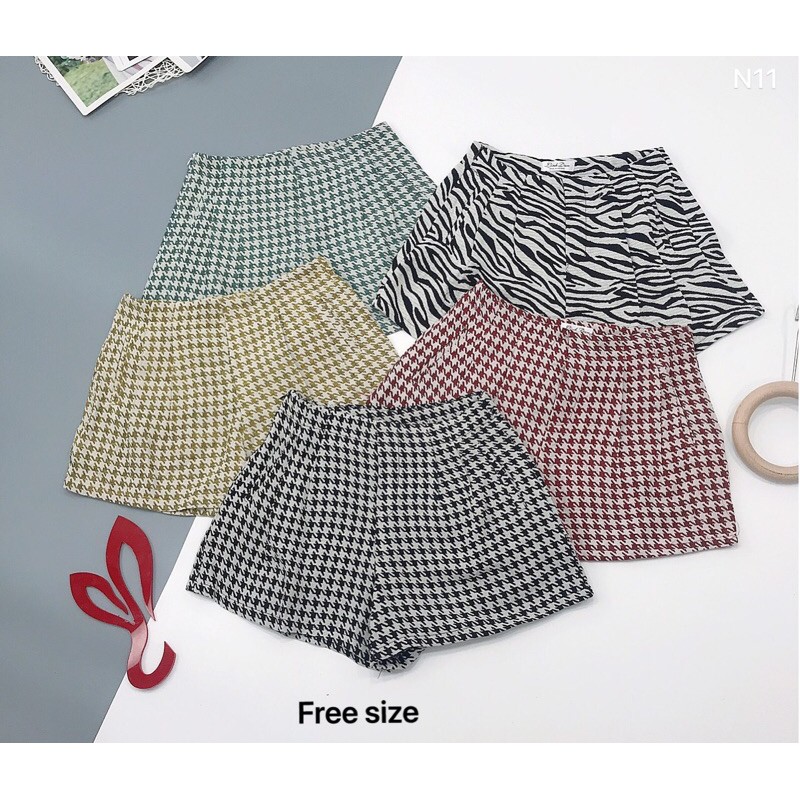 Quần short dạ phồng