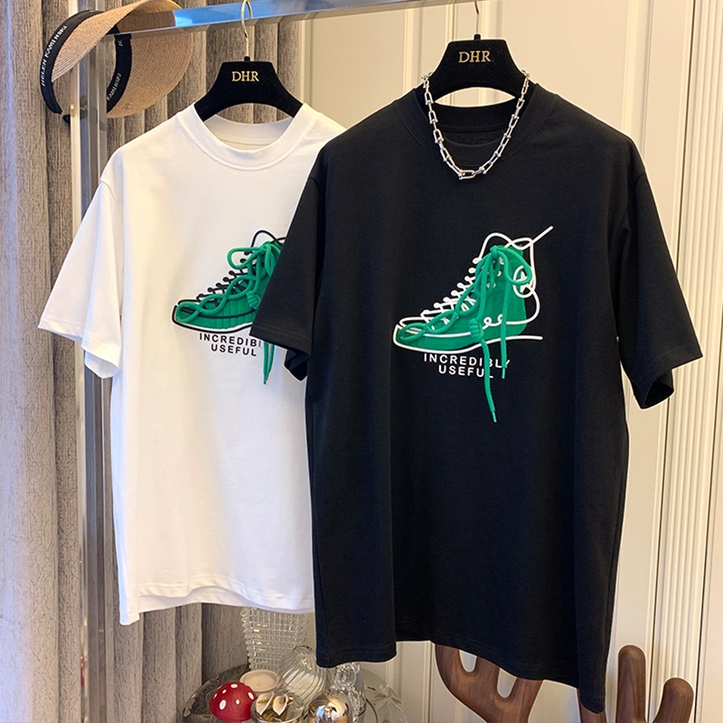 NRVP Áo thun unisex cổ tròn tay ngắn phong cách Hàn Quốc thời trang mùa hè 2022