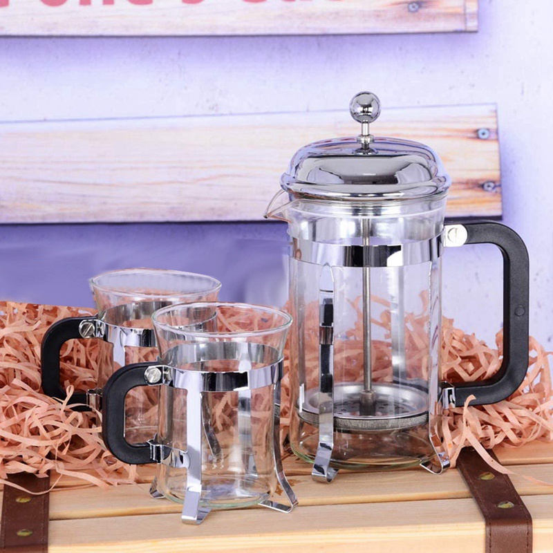 Set 4 Cốc Lọc Cà Phê 4 Trong 1000Ml, 8 Cốc Bằng Thép Không Gỉ
