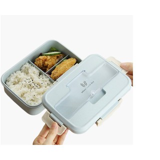 Combo túi giữ nhiệt hình cá tiện dụng  + hộp cơm lúa mạch 3 ngăn