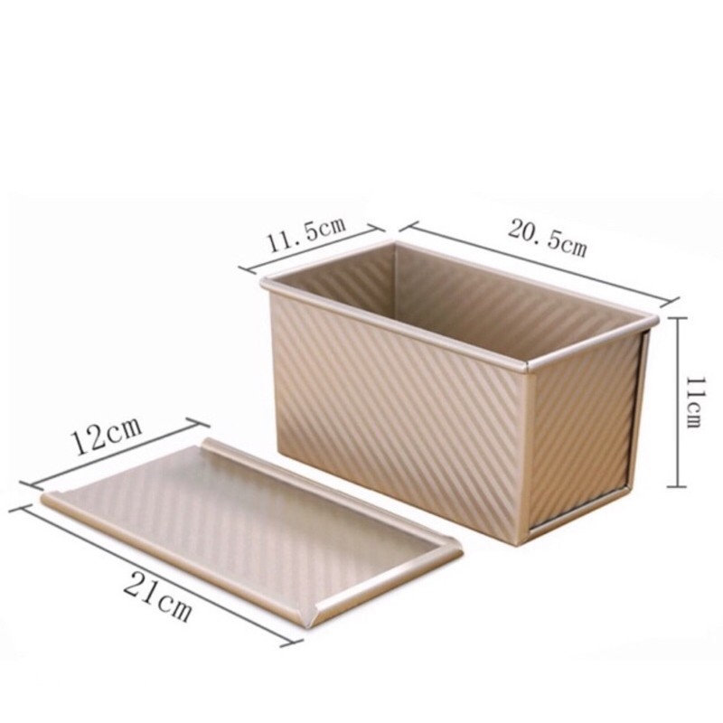 Khuôn Bánh Mì Gối Chống Dính Có Nắp Đậy 450G