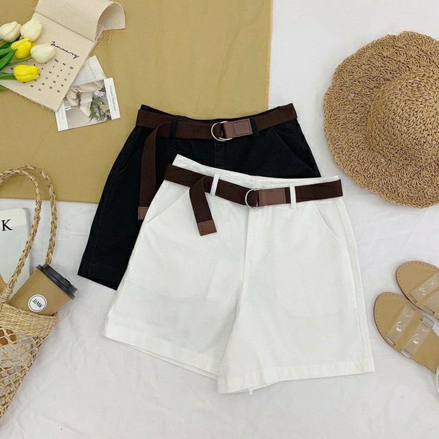 QUẦN SHORT THÔ KÈM BELT