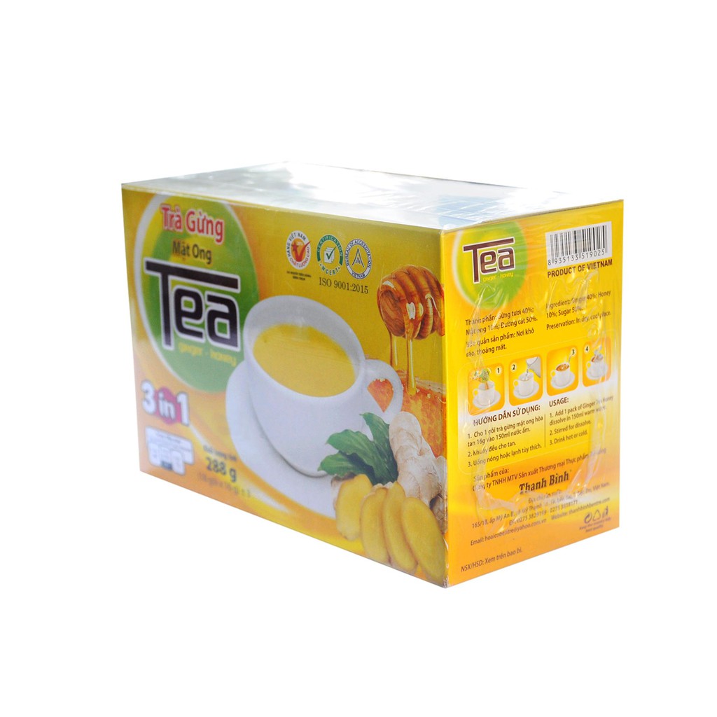 Trà gừng mật ong hòa tan Thanh Bình hộp 320g
