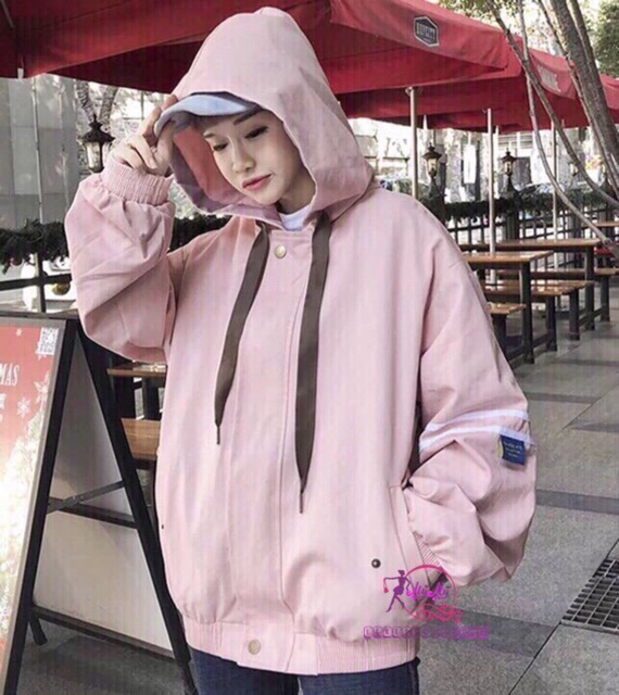 áo khoác kaki phối tay 2 vạch