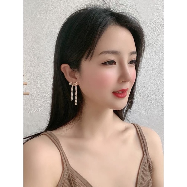 Hoa tai hình nơ đính đá - Maben