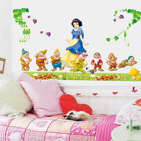Tranh Dán Tường Cho Bé (CỰC RẺ) - Decal Dán Tường Cho Bé Nàng Bạch Tuyết TE33