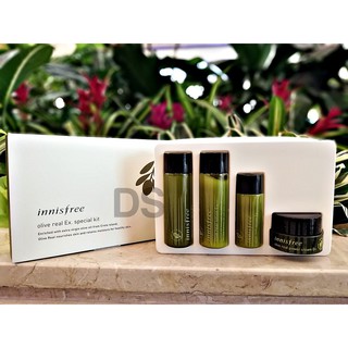 Bộ Dưỡng Cho Da Khô Innisfree Olive Real Ex. Special Kit 4 Sp