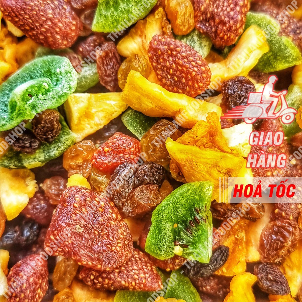 Trái Cây Sấy Dẻo Mix Vị Cắt Sẵn Cao Cấp (Thái Lan) - Lon 500gr