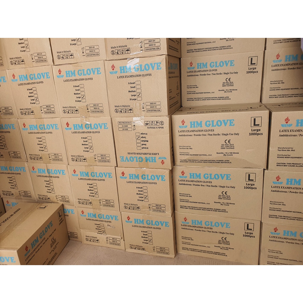 Găng tay y tế HM GLOVE / Superclass/ VGlove/ Latex Thái/ WellGuard hộp 100 cái | BigBuy360 - bigbuy360.vn
