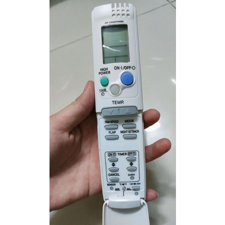 remote điều khiển máy lạnh sanyo nắp bật, remote sanyo nội địa, một mắt nhận và hai mắt nhận