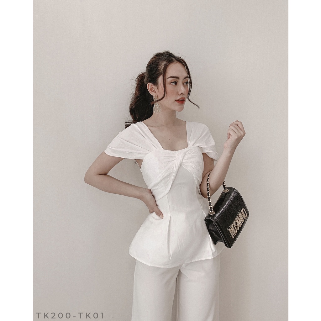 [BBSTORE'S] Áo Cổ Vuông Xoắn Ngực  -TK200
