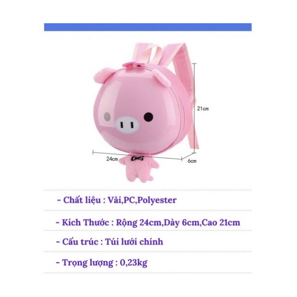 Balo Cho Bé Mẫu Giáo Mầm Non Balo Trẻ Em Bé Trai Bé Gái Nắp Nhựa Hình Thú Chống Nước,Chống Va Đập