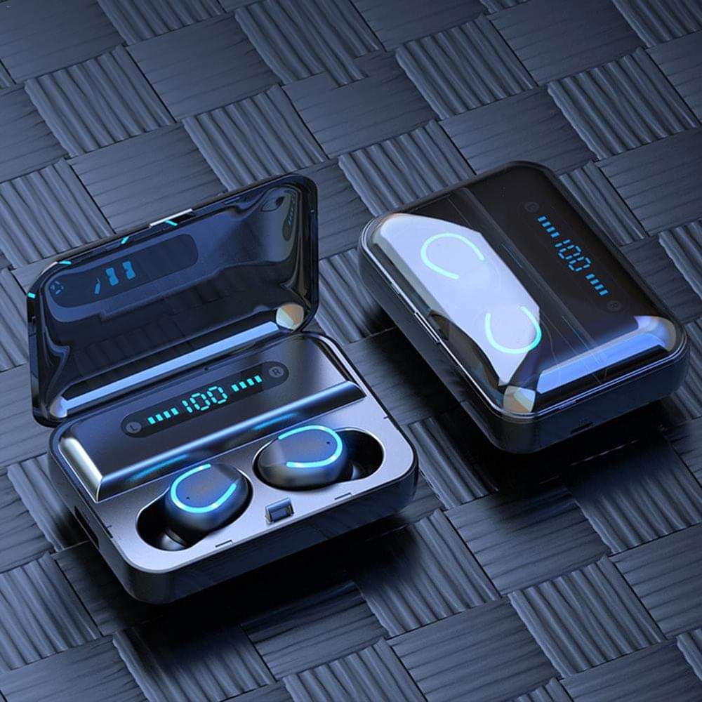 Tai nghe bluetooth AMOI F9 pro, cảm biến vân tay, đèn led hiển thị pin, tai nghe ko dây siêu bass