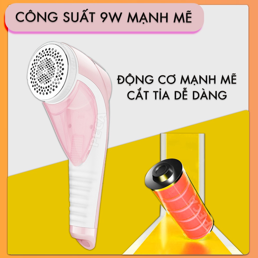 Máy cắt lông xù quần áo không dây Kemei KM-1905 không dây công suất 9W mạnh mẽ cắt lông xù vải nệm - Hàng chính hãng