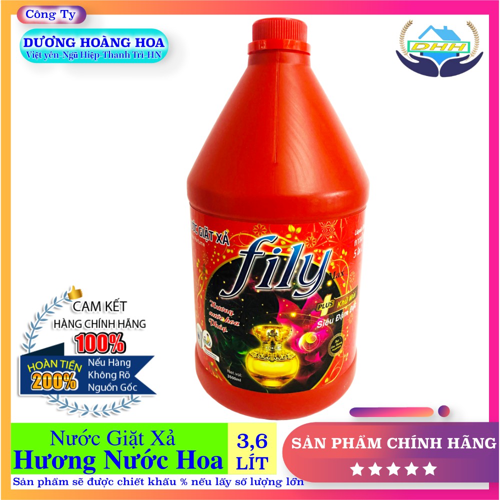 Nước giặt xả công nghệ Thái Lan Hương nước hoa quý tộc FILY đỏ 3500ml