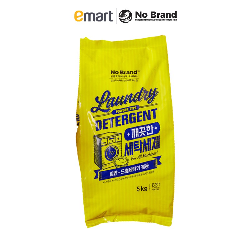 Bột Giặt Siêu Tiết Kiệm No Brand Túi 5kg - Emart VN