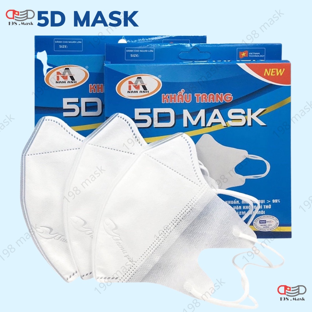 Khẩu Trang 5D Mask Kháng Khuẩn Chống Giọt Bắn Hàng Chính Hãng Xuất Nhật