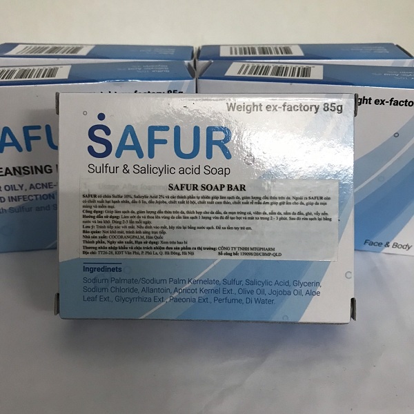 Xà phòng SAFUR, xà phòng ngừa mụn lưng ngực, xà phòng tắm cho người da dầu nhờn - 85g