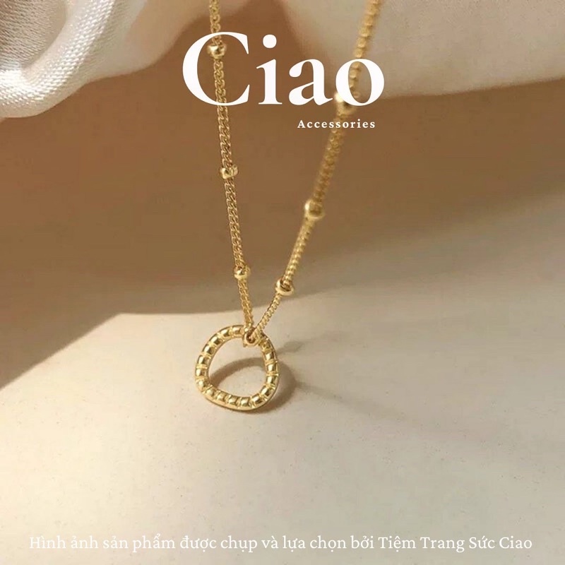 [NEW ITEMS] Vòng cổ/ Dây chuyền mạ bạc S925 thiết kế 3 charm xinh xắn tinh tế Marina Ciao