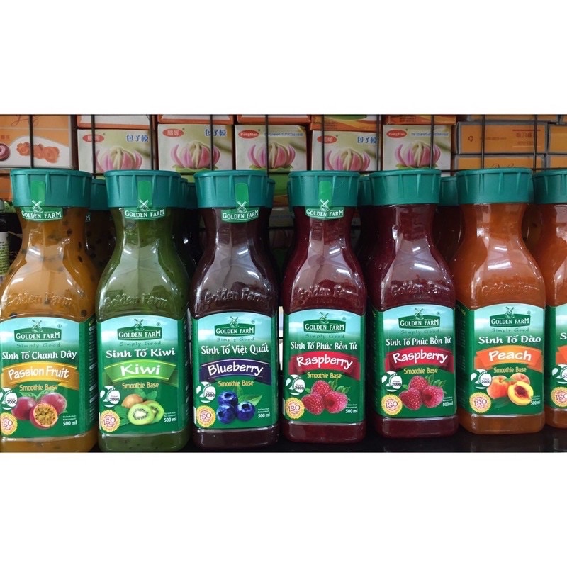 Sinh tố Golden Farm chai 1L các vị