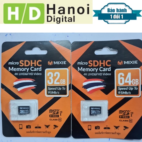 THẺ NHỚ MIXIE Micro SD Mixie 32GB/64GB Class 10 Chuyên dụng cho Camera IP - Bảo Hành 3 năm