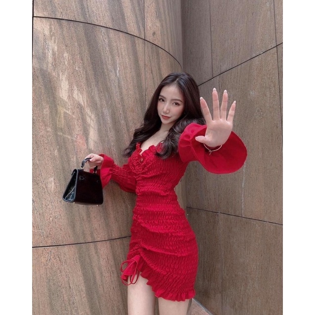 Đầm body nhún chỉ