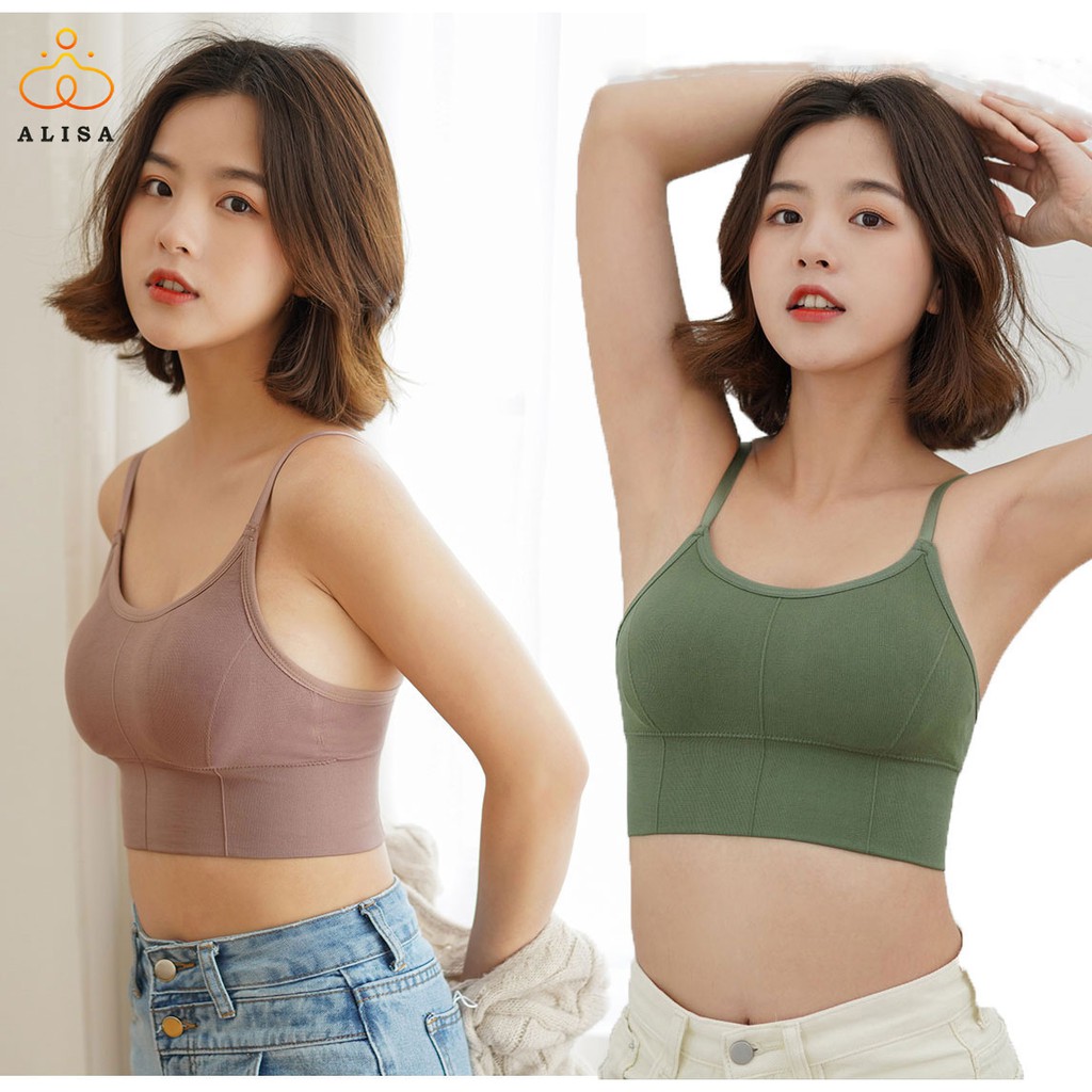 Áo Bra Gym/Yoga Bra thể thao dáng crotop 2 dây Sexy Co Dãn 4 Chiều Chất Liệu Cotton Đũi Mềm Mại và Thoáng Mát