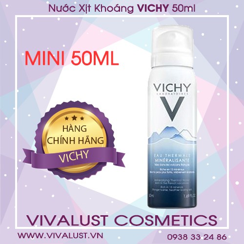 [CHÍNH HÃNG] Nước Xịt Khoáng VICHY Mineralizing Thermal Water 50ml