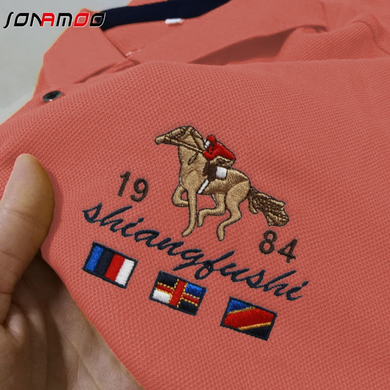 Áo polo Ngắn Tay Thêu Họa Tiết Đơn Giản Theo Phong Cách Mùa Hè Dành Cho Nam