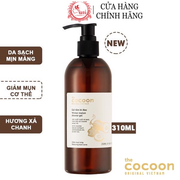 Gel tắm bí đao Cocoon 300ml winter melon shower gel làm sạch mụn