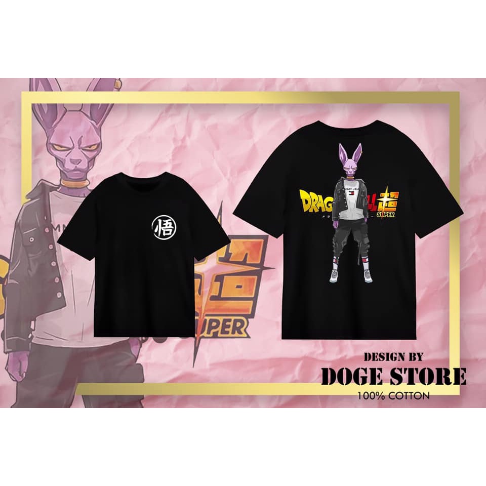 Áo thun in hình thần huỷ diệt beerus