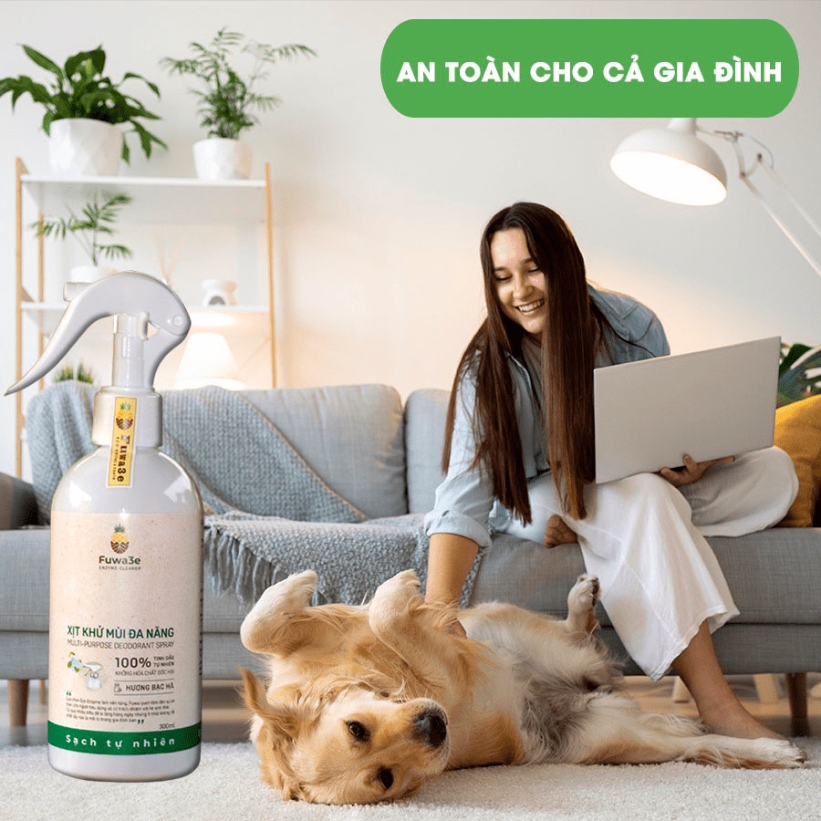 Xịt khử mùi đa năng Fuwa3e 300ml khử mùi phòng tủ quần áo xe hơi thú cưng ,G-House shop