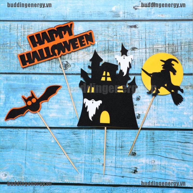 Cây Sticker Phong Cách Halloween Dùng Để Trang Trí Bánh Kem Tiện Dụng