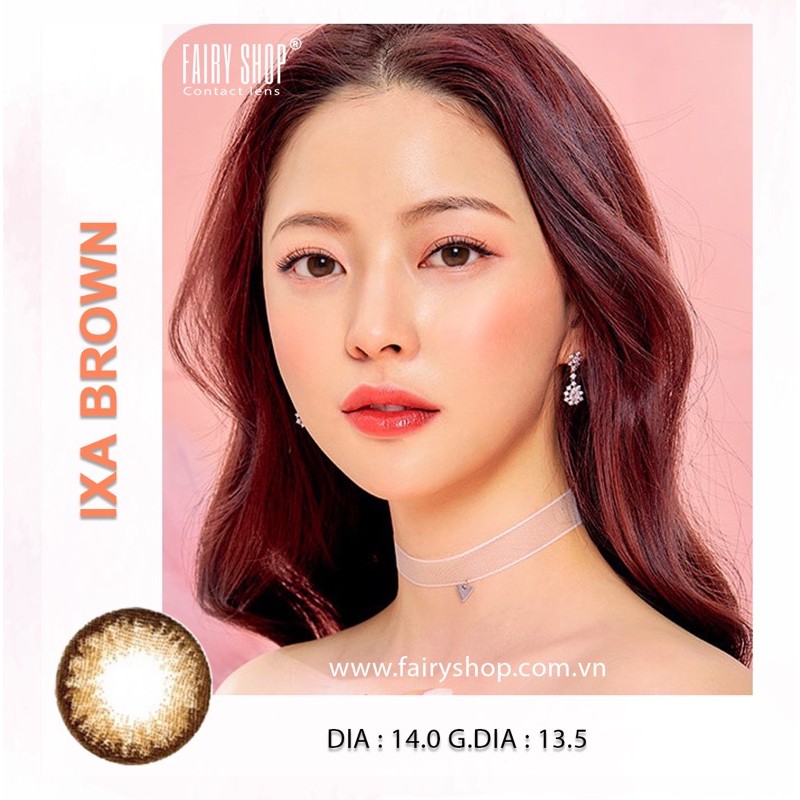 Áp tròng IXA BROWN 14.0mm - Kính Áp Tròng FAIRY SHOP CONTACT LENS độ 0 đến 6