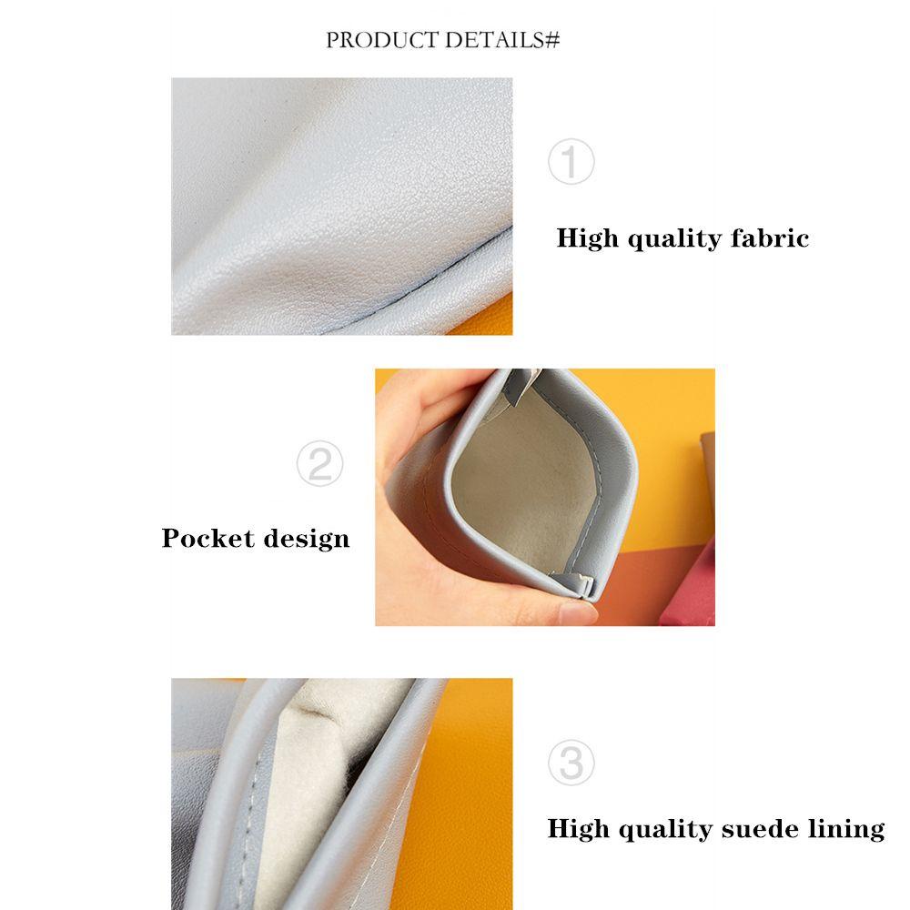 Ví Đựng Mắt Kính / Cọ Trang Điểm Bằng Da PVC Nhỏ Gọn Tiện Lợi