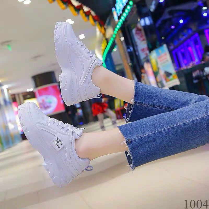 Giày Nữ 👟 Freeship 👟 Giày thể thao trắng đế độn nữ chuẩn hàng xịn loại 1 đế siêu nhẹ | BigBuy360 - bigbuy360.vn