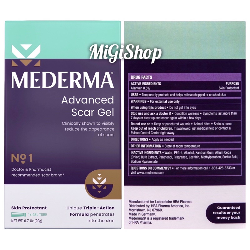 Gel Làm Mờ Sẹo Mederma Advanced Scar Gel Skin Protectant